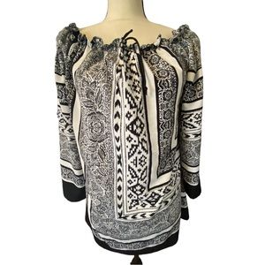 Chicos Womens Black and white Blouse (4)